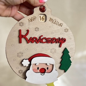Télapós karácsonyi visszaszámoló dekoráció - karácsony - adventi díszek - adventi naptár - Meska.hu