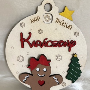 Mézis karácsonyi visszaszámoló dekoráció - Meska.hu