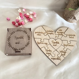 A szívem kirakósa Valentin napra - esküvő - emlék & ajándék - doboz - Meska.hu