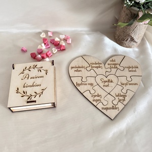A szívem kirakósa Valentin napra, Esküvő, Emlék & Ajándék, Doboz, , MESKA