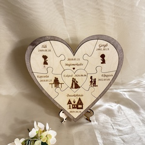 Puzzle ceremónia esküvőre  - esküvő - emlék & ajándék - nászajándék - ceremónia szett - Meska.hu