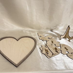 Puzzle ceremónia esküvőre  - esküvő - emlék & ajándék - nászajándék - ceremónia szett - Meska.hu