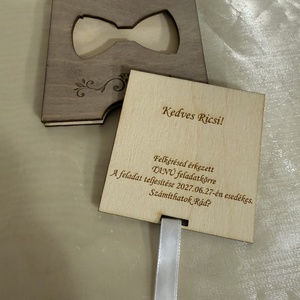 Tanú felkérő ajándék fából - esküvő - meghívó & kártya - tanú felkérő - Meska.hu