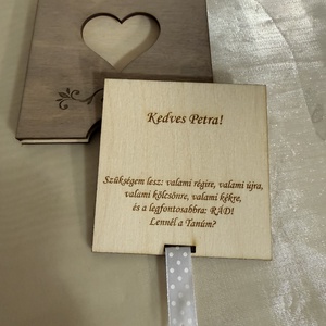 Tanú felkérő ajándék fából - esküvő - meghívó & kártya - tanú felkérő - Meska.hu