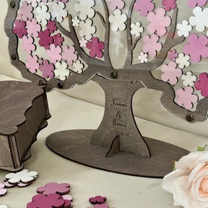 Esküvői vendégkönyv � Életfa vendégkönyv fa levelekkel, vagy virágokkal - esküvő - emlék & ajándék - vendégkönyv - Meska.hu