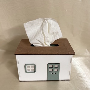 Kézzel festett fa zsebkendőtartó házikó � egyedi, dekoratív és praktikus lakásdísz - otthon & életmód - tárolás & rendszerezés - zsebkendőtartó - Meska.hu