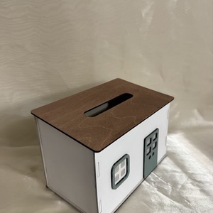 Kézzel festett fa zsebkendőtartó házikó � egyedi, dekoratív és praktikus lakásdísz - otthon & életmód - tárolás & rendszerezés - zsebkendőtartó - Meska.hu