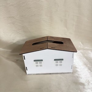 Kézzel festett fa zsebkendőtartó házikó � egyedi, dekoratív és praktikus lakásdísz - otthon & életmód - tárolás & rendszerezés - zsebkendőtartó - Meska.hu