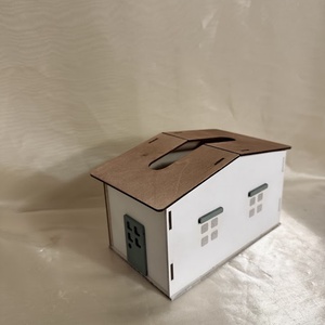 Kézzel festett fa zsebkendőtartó házikó � egyedi, dekoratív és praktikus lakásdísz - otthon & életmód - tárolás & rendszerezés - zsebkendőtartó - Meska.hu