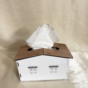 Kézzel festett fa zsebkendőtartó házikó � egyedi, dekoratív és praktikus lakásdísz - otthon & életmód - tárolás & rendszerezés - zsebkendőtartó - Meska.hu