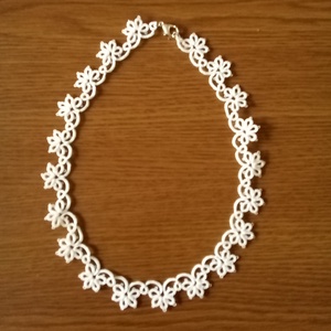 Fehér hajócsipke nyaklánc  - esküvő - ékszer - nyaklánc - Meska.hu