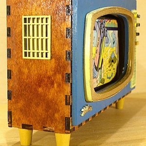 Kékes TV telefontartó / Mini TV - táska & tok - pénztárca & más tok - telefontok - Meska.hu