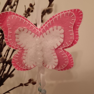 Filc pillangó , Otthon & Életmód, Dekoráció, Dísztárgy, Varrás, MESKA