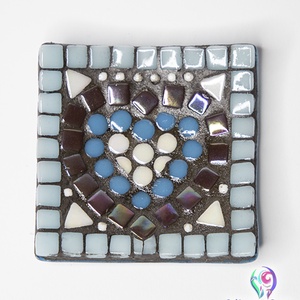 Üvegmozaik mécses vagy szappantartó mini mandala - otthon & életmód - gyertya, illat, aroma - mécses és mécsestartó - Meska.hu
