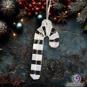 Üvegmozaik karácsonyfa dísz trió - karácsony - karácsonyi lakásdekoráció - karácsonyi lakásdíszek - Meska.hu