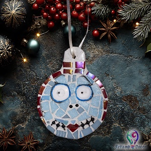 Üvegmozaik karácsonyfa dísz trió - karácsony - karácsonyi lakásdekoráció - karácsonyi lakásdíszek - Meska.hu