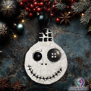 Üvegmozaik karácsonyfa dísz trió - karácsony - karácsonyi lakásdekoráció - karácsonyi lakásdíszek - Meska.hu