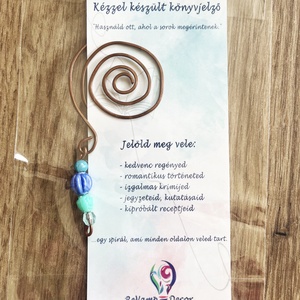 Drót könyvjelző - spirál függődísszel, Könyv & Zene, Könyvjelző, Fémmegmunkálás, MESKA