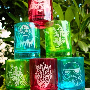 Star Wars üveg feles pohár készlet -  - Meska.hu