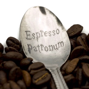 Espresso Patronum kiskanál, Otthon & Lakás, Konyhafelszerelés, tálalás, Tálalás, Kanál & Villa, Gravírozás, pirográfia, MESKA