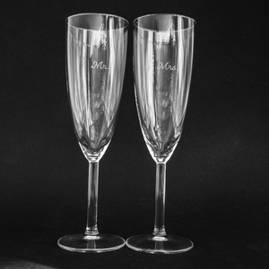 Páros pezsgőspohár - Mr. és Mrs. - otthon & életmód - konyhafelszerelés, tálalás - tálalás - pohár - Meska.hu