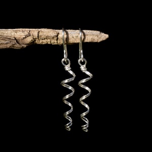 Ezüst jégcsap fülbevaló - Meska.hu