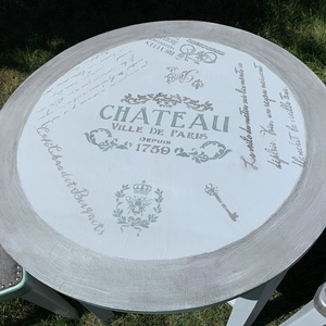francia stílusú asztal két székkel - otthon & életmód - bútor - asztal - Meska.hu