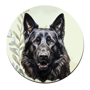 Fekete németjuhász portré mintás bögre alátét, , , MESKA