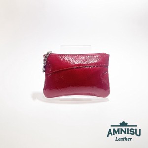 Piros gyűrt lakk ívelt egy cipzáras kulcstartó C5009 - táska & tok - kulcstartó & táskadísz - kulcstartó - Meska.hu