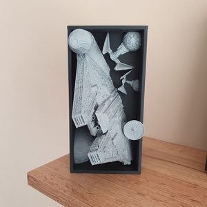 Star Wars könyvtámasz / dioráma � 3D nyomtatott sci-fi dekoráció, Otthon & Életmód, Dekoráció, Asztal és polc dekoráció, Könyvtámasz, , MESKA