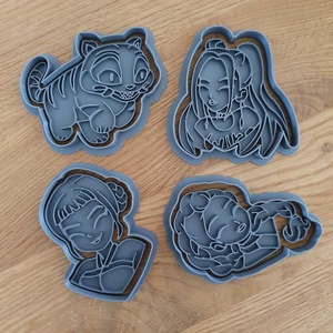 Kpop Demon Hunters sütikiszúró � 4 darabos 3D nyomtatott cookie cutter szett, Otthon & Életmód, Konyhafelszerelés, tálalás, Sütés, főzés, Sütikiszúró, , MESKA