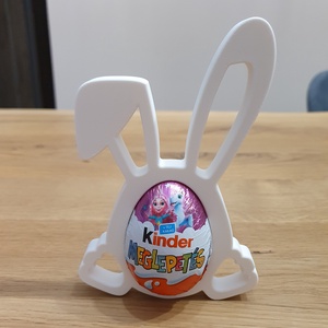 Húsvéti nyuszi Kinder tojás tartó � 3D nyomtatott dekoráció, fehér színben, Otthon & Életmód, Dekoráció, Húsvéti asztaldíszek, , MESKA