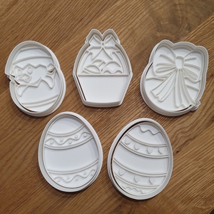 Húsvéti tojás sütikiszúró szett � díszített tojás formák, 3D nyomtatott - Meska.hu