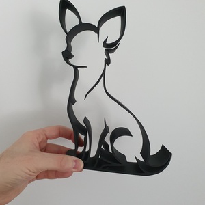 Csivava ajándék � modern fekete kutya sziluett dekor, minimalista polcdísz - otthon & életmód - dekoráció - dekoratív figurák és szobrok - Meska.hu