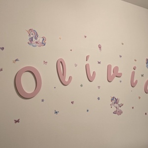 Egyedi név faldekor � modern 3D betűk, több méretben, stílusban és színben - Meska.hu