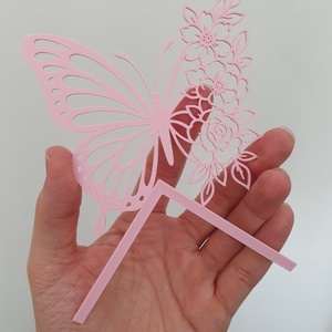 Pillangós Villanykapcsoló Dísz és Takarókeret - Virágos Lakásdekoráció, Rózsaszín - baba - mama - babaszoba dekoráció - gyerekszoba falmatrica - Meska.hu