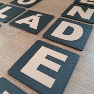 Személyre szabott Scrabble stílusú családi fali dekoráció � egyedi nevekkel - otthon & életmód - dekoráció - fali és függő dekoráció - betű & név - Meska.hu