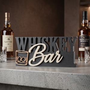WHISKEY Bar asztali dekoráció � 3D nyomtatott bár dísz, ajándék whisky kedvelőknek - Meska.hu