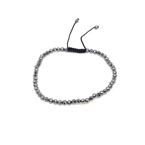 Fazettált szilícium golyós ásvány karkötő csúszócsomóval 4�5mm, Ékszer, Karkötő, Ásványkarkötő, , MESKA