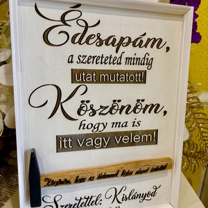 Örömapa ajándék, Esküvő, Emlék & Ajándék, Szülőköszöntő ajándék, Famegmunkálás, Gravírozás, pirográfia, MESKA