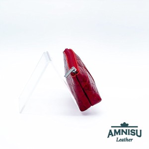 Sötét piros lakk krokkómintás egy cipzáras egyenes swarovski köves kulcstartó E5022 -  - Meska.hu