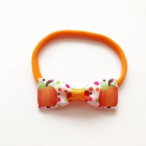 Halloween tök mintás masnis puha rugalmas fejpánt - otthon & életmód - dekoráció - halloween - halloweeni jelmez és kiegészítők - Meska.hu