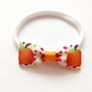 Halloween tök mintás masnis puha rugalmas fejpánt - otthon & életmód - dekoráció - halloween - halloweeni jelmez és kiegészítők - Meska.hu