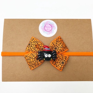 Halloween pók, pókháló mintás dupla masnis puha rugalmas fejpánt, hajpánt, Otthon & Lakás, Halloween, Halloweeni jelmez és kiegészítők, Dekoráció, Varrás, Ékszerkészítés, Meska