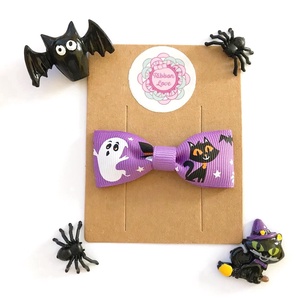 Halloween macska, koponya, szellem mintás masnis hajcsat - Meska.hu