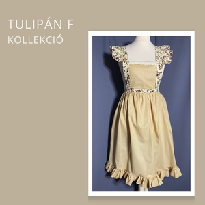 Tulipán F kollekció- bézs kötény - Meska.hu