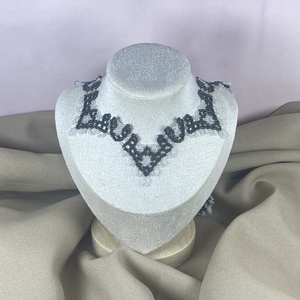 KÉSZLETEN- Gyöngynyaklánc, Ékszer, Nyaklánc, Gyöngyös nyaklánc, Gyöngyfűzés, gyöngyhímzés, MESKA