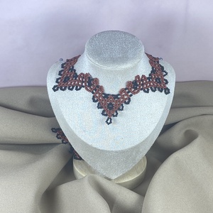 KÉSZLETEN- Gyöngynyaklánc, Ékszer, Nyaklánc, Gyöngyös nyaklánc, Gyöngyfűzés, gyöngyhímzés, MESKA