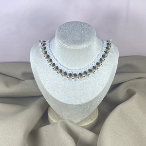 KÉSZLETEN- Gyöngynyaklánc, Ékszer, Nyaklánc, Gyöngyös nyaklánc, Gyöngyfűzés, gyöngyhímzés, MESKA