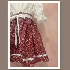 Népi jellegű gyermek szoknya- kötős derékkal - ruha & divat - gyerekruha - szoknya - Meska.hu